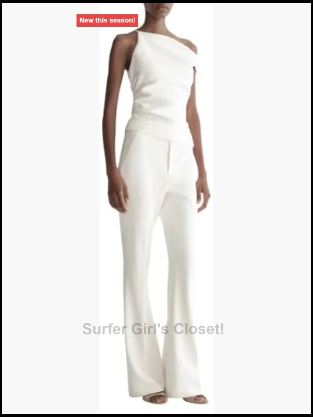 Off-Shoulder Asymmetrical Bridal Top Structured Cady Sleeveless